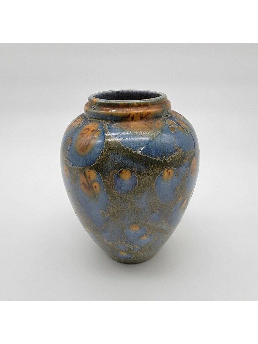 Vintage Signed Crystalline Glaze Art Pottery Vase